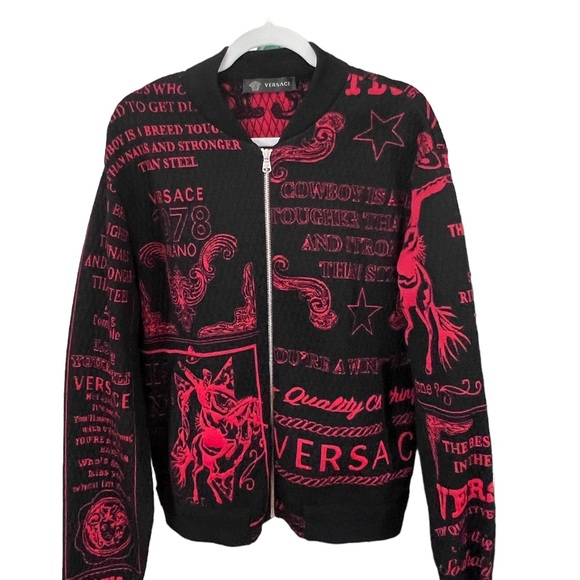 Men’s Versace knit bomber jacket - Picture 1 of 5